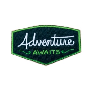 Adventure Awaits Patch Iron on Explorer Embroidered Badge image 3