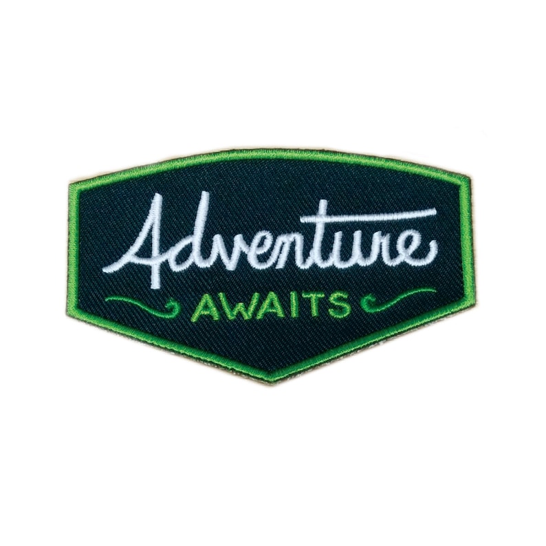 Adventure Awaits Patch Iron on Explorer Embroidered Badge image 3