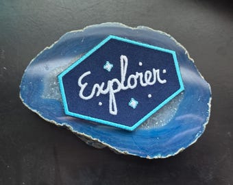 Naszywka Explorer - Świecące w ciemności naszywki z motywem kosmosu do naprasowania