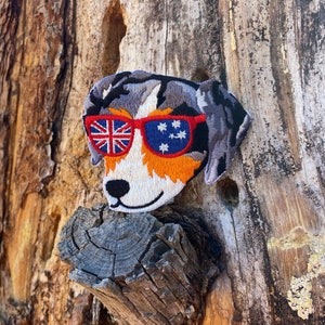 Awesome Aussie Adventure Dog Patch - Iron on Explorer Embroidered Badge