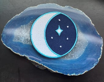 Naszywka Stargazer - świecąca w ciemności naszywka z motywem księżyca i gwiazd z kosmosu