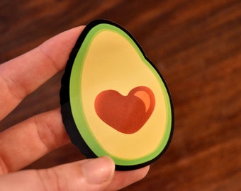 Avocado Vinyl Sticker - I Love Avocados - Heart Laptop Sticker or Car Bumper Decal