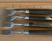 Forks, Antique 1920 set of 4, ox-horn