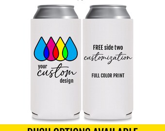 Custom Slim Can Coolers | Full Color Party Favors, Wedding Gifts, Event Giveaways