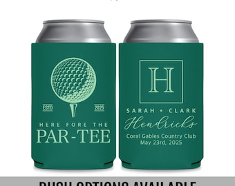 Personalized Golf Wedding Can Coolers, Country Club, Fits 12 oz Cans and Bottles