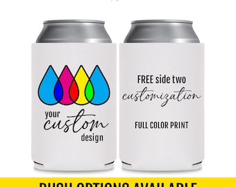Custom Full Color Can Coolers | Personalized Party Favors, Event Giveaways, Wedding Bulk