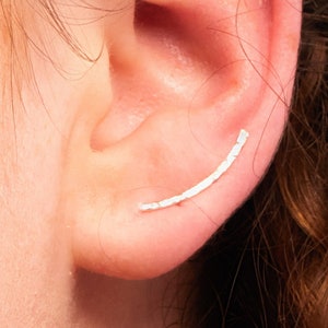 Silver Ear Climber, Silver Ear Cuff, Silver Ear Crawler, Silver Ear Pins, Silver Earrings, Minimalist Earrings, Ear Climber, Ear Cuff, SGCL2