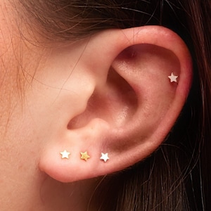 Tiny Silver Earrings, Tiny Studs, Silver Star Earrings, Silver Stud Earrings, Star Earrings, Tiny Earrings, Star Studs, Stud Earrings, SGE3