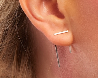 ピアス TATIANA Silver 925 Under the Sea Ear Jacket Earrings EC3078 Silver Ear Jacket, Ear Jacket, Dainty Ear Jacket, Ear