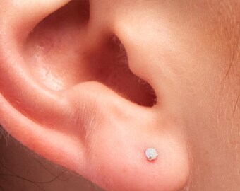 Tiny Cartilage Stud, Small Opal Helix Stud, Tiny Stud Earrings, Small Stud Earrings, Tiny Earrings, Tiny Stud Earrings, Stud Earrings, SE6