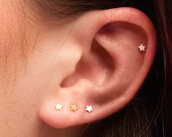 Tiny Gold Earrings, Tiny Studs, Gold Star Earrings, Gold Stud Earrings, Star Earrings, Tiny Earrings, Gold Earrings, Star Studs, Stars, SGE3