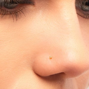 Tiny Gold 1mm Ball Nose Stud, Gold Filled Nose Stud, Gold Nose Ring, Gold Filled Nose Stud, Ball Nose Stud, Tiny Nose Ring, Tiny Stud, SGN2