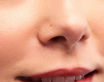 Tiny Gold 1mm Ball Nose Stud, Gold Filled Nose Stud, Gold Nose Ring, Gold Filled Nose Stud, Ball Nose Stud, Tiny Nose Ring, Tiny Stud, SGN2