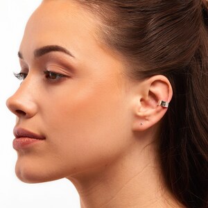 Silver Ear Cuff, Hammered Ear Cuff, Cartilage Ear Cuff, Silver No Pierce Cuff, Non Pierced Ear Cuff, Thick Ear Cuff, Cartilage Earrings