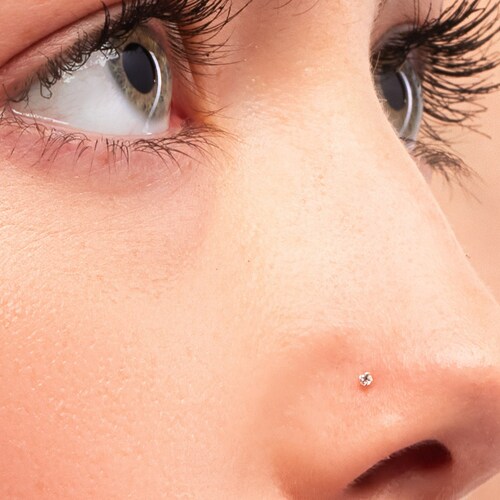 Small diamond stud nose ring sale