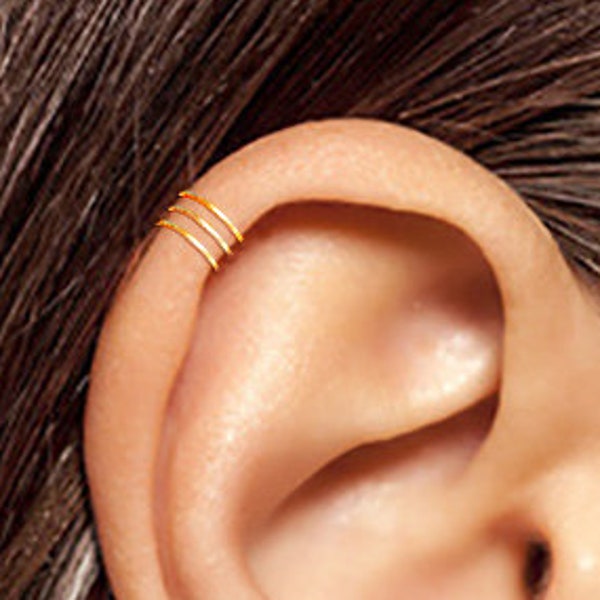 Gold Ear Cuff, Tiny Gold Ear Cuff, Small Ear Cuff, Band Ear Cuff, Ear Cuff, Plain Ear Cuff, Thin Ear Cuff, SGC5