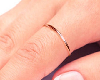 1mm Gold Band - Etsy