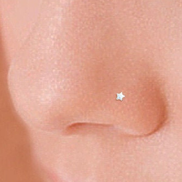 Star Nose Stud, Tiny Nose Stud, Small Nose Stud, Nose Ring, Silver Nose Stud, Star Nose Ring, Star Nose Stud, Tiny Nose Ring, SN6