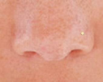 Tiny Gold Nose Stud, Tiny Nose Stud, Small Nose Stud, 1mm Nose Stud, Circle Nose Stud, Gold Nose Ring, Gold Filled Nose Stud, SGN3