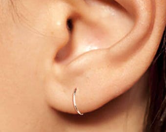 Silver Hoop Earrings, Tiny Hoop Earrings, Thin Hoop Earrings, Silver Sleeper Hoops, Sleeper Hoops, Small Hoop Earrings, Small Hoops, SGHP1