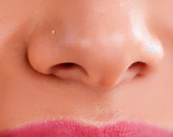 14K Gold Nose Stud, Gold CZ Nose Stud, Tiny Gold Nose Stud, 1mm Nose Stud, Tiny Nose Ring, Small Gold Nose Stud, Gold Nose Stud, 14GN3