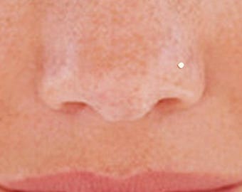 Teeny Tiny 1mm Sterling Silver Circle Nose Stud, Nose Ring, Silver Nose Stud, Nose Ring, Sterling Nose Stud, Dot Nose Stud, Tiny Nose Ring