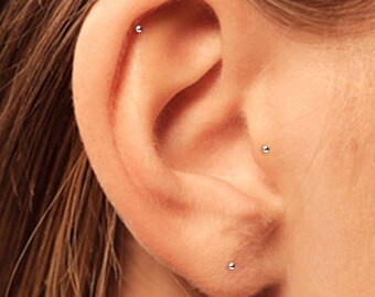 Silver Cartilage Stud, Silver Helix Stud, Silver Tragus Stud, Silver Ball Stud, Tiny Stud Earrings, Ball Earrings, Cartilage Stud, Ball Stud