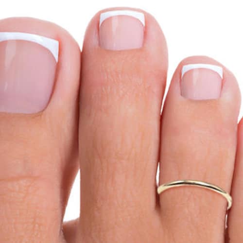 Gold Filled Band Toe Ring Gold Band Adjustable Toe Ring Thin Etsy