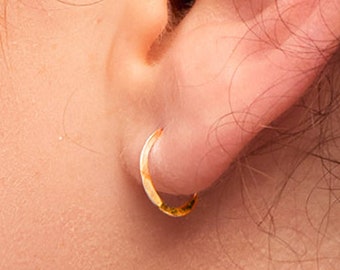 Gold Hoop Earrings, Tiny Hoop Earrings, Thin Hoop Earrings, Gold Sleeper Hoops, Sleeper Hoops, Small Hoop Earrings, Small Hoops SGHHP1