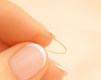 Gold Nose Hoop, Dainty Thin Gold Filled Nose Hoop, Small Delicate Nose Ring, Minimalist Gold Nose Jewelry, Tiny Hoops