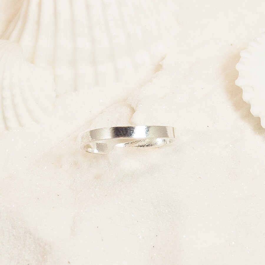 Silver Band Toe Ring Silver Toe Ring Thin Silver Toe Ring Etsy