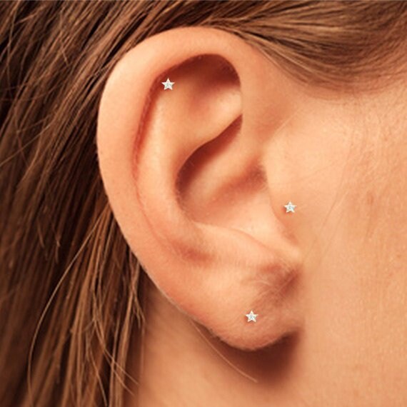 Star cartilage shop stud