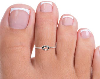 Silver Toe Ring, Thin Silver Toe Ring, Silver Knot Toe Ring, Sterling Toe Ring, Thin Toe Ring, Small Toe Ring, Tiny Toe Ring, Toe Ring, SGT4