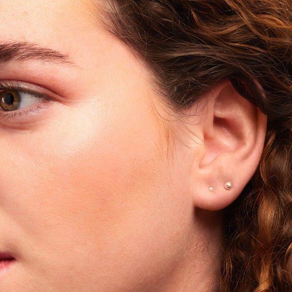 Tiny silver studs clearance