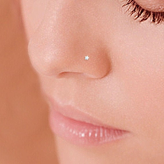 Small Cute Real 925 Silver Nose Stud CZ Twisted nose ring – Karizma Jewels