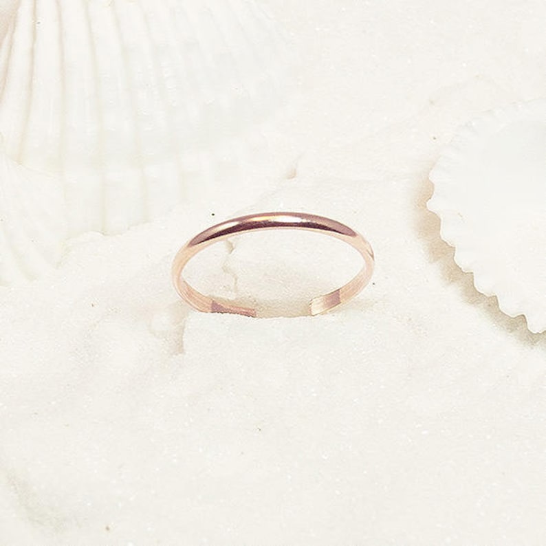 Gold Band Toe Ring Rose Gold Toe Ring Thin Gold Toe Ring Etsy