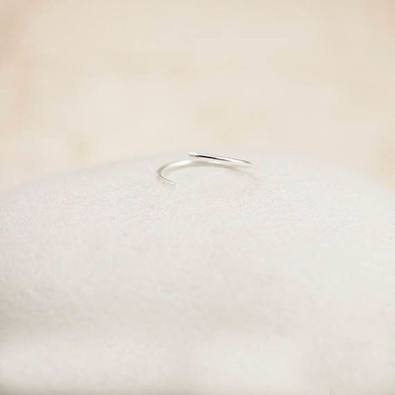 Silver Hoop Earrings, Tiny Hoop Earrings, Thin Hoop Earrings, Silver Sleeper Hoops, Sleeper Hoops, Small Hoop Earrings, Small Hoops, SGHP1 image 3