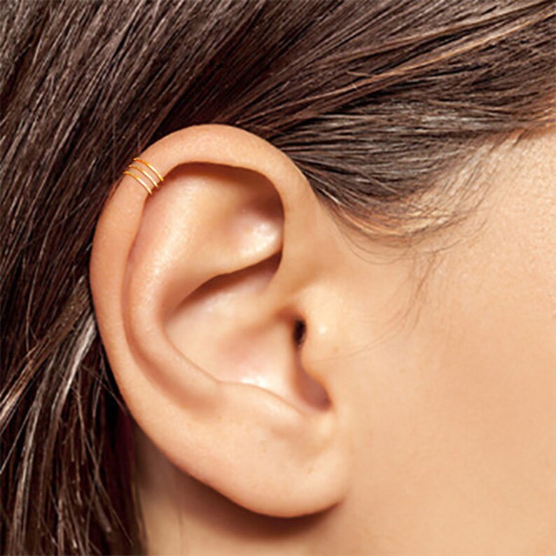 Gold Ear Cuff Tiny Gold Ear Cuff Small Ear Cuff Band Ear Etsy