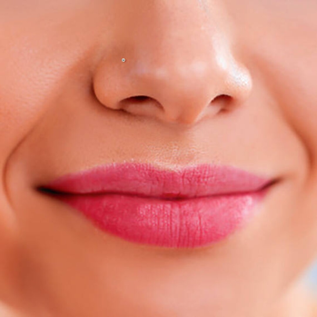 Teeny Tiny 1mm CZ Sterling Silver Nose Stud, Nose Ring, Silver Nose