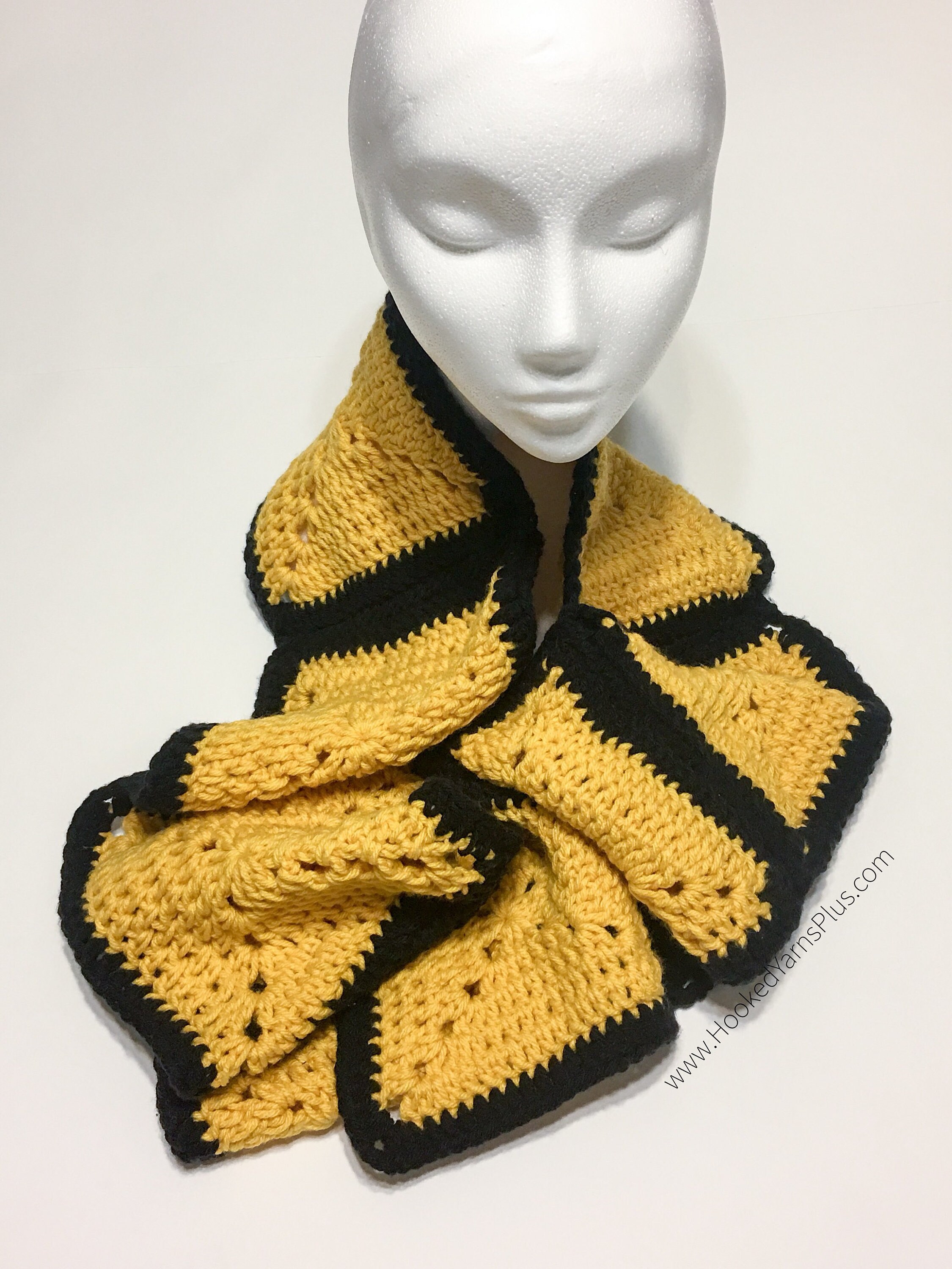yellow black scarf