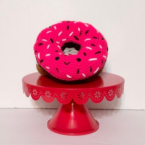 Crochet Donut Plush: Handmade Kawaii Doughnut with Sprinkles