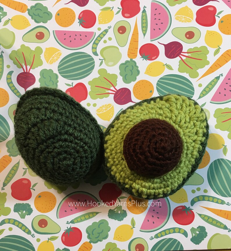 Avocado Amigurumi Photo Prop Avocado Plush Crochet Toy Avocado Kawaii