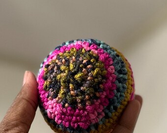 Stress Ball for Anxiety, Plush Crochet Ball Play for Fidget Toy and Gentle Indoor Play, Teacher Stress Ball Plushie