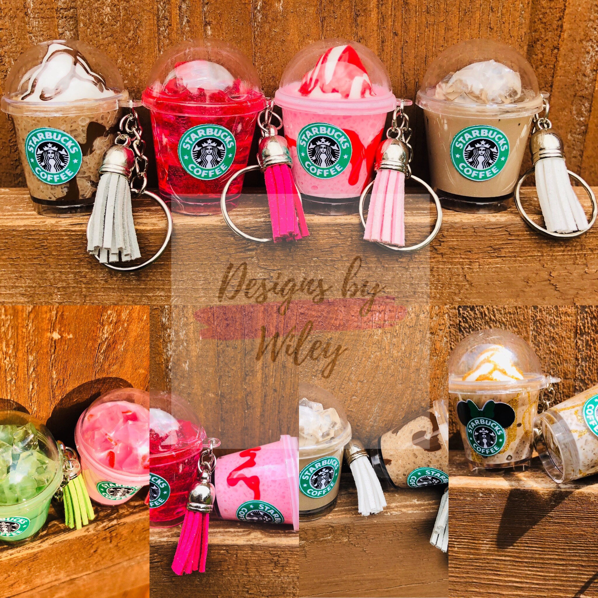 Starbucks Keychainsminiature Drink Charm Keychain Keyring Etsy UK
