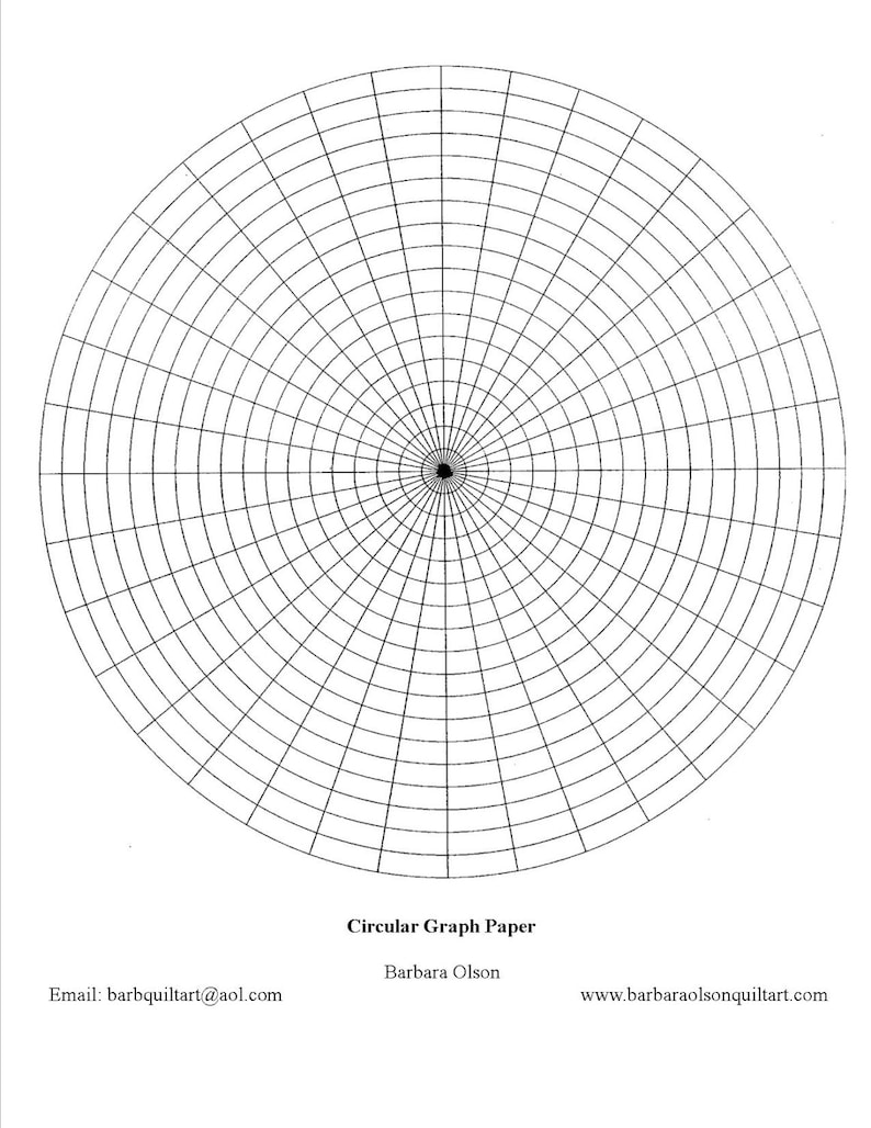 Circular Graph Paper | Etsy