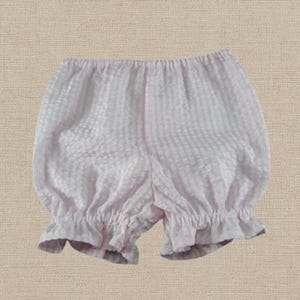Seersucker Ruffle Baby Bloomers Girl Diaper Cover Pink Blue Green Baby Shorts Summer Outfit Infant Girl Clothes Baby Shower Gift