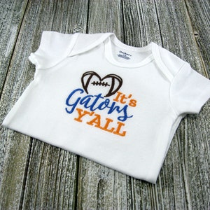 Gator Football Baby Bodysuit Gator Baby Clothes Baby Girl Gator Fan Baby Boy Gator Football Baby Clothes Baby Sports Bodysuit Florida Baby