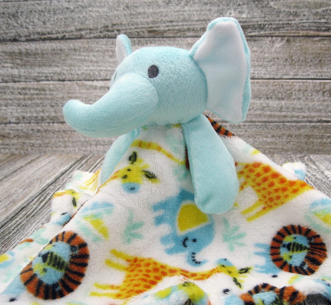 Personalized Elephant Baby Lovey Elephant Plush Blankie Personalized ...