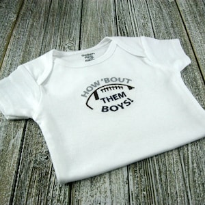 How &#39;bout Them Boys Football Embroidered Bodysuit or T Shirt
