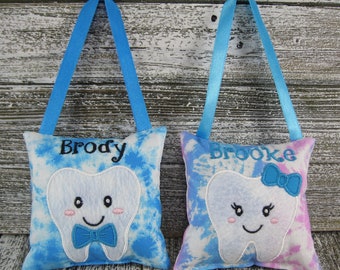 Tooth Fairy Pillows Children's Tooth Fairy Pillow Tie Dye Boy's Tooth Fairy Pillow Girls Tooth Fairy Pillow Tie Dye Tooth Fairy Pocket